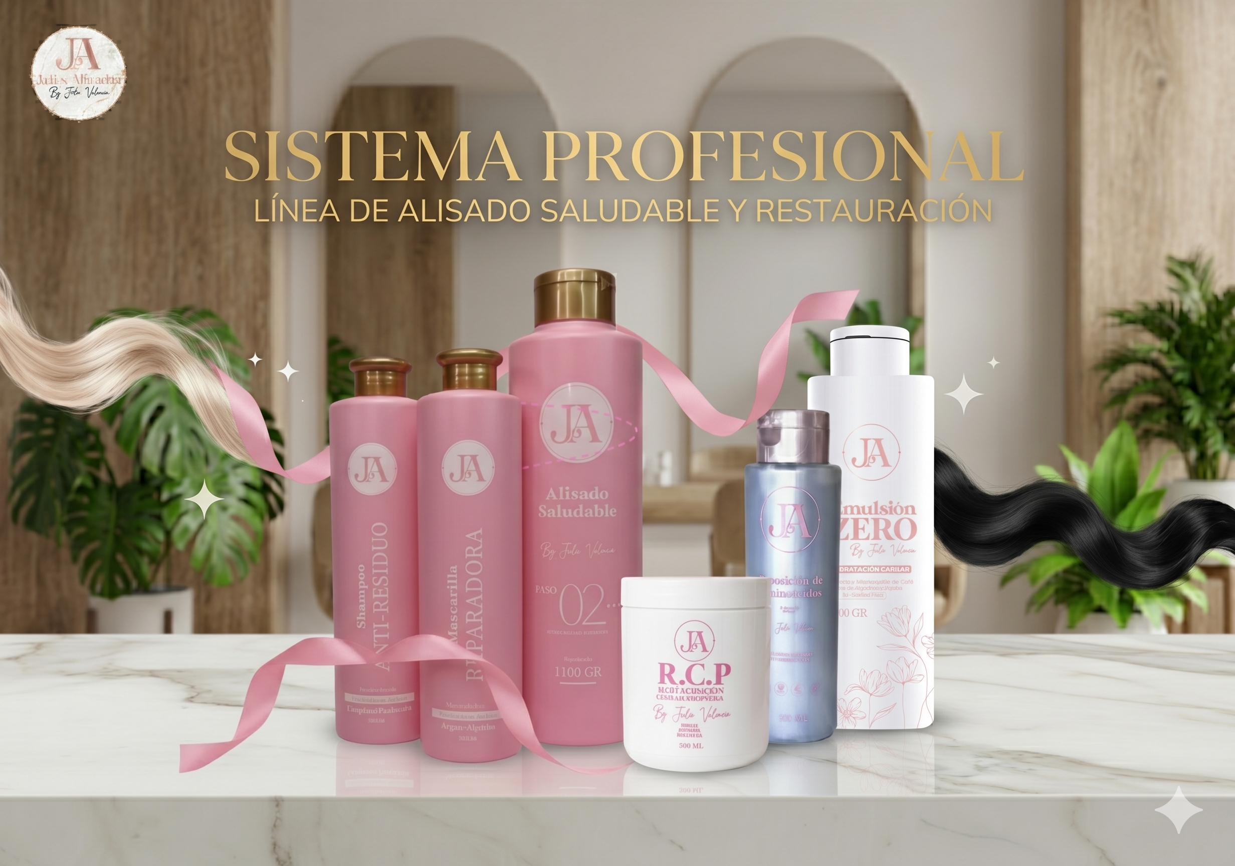 Línea Profesional Julie Alisados - Kit Alisado Saludable Orgánico para Estilistas